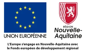 L'Europe s'engage en Région Nouvelle-Aquitaine avec le fond européen de développement régional.